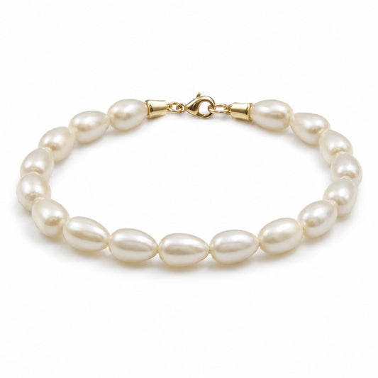 Tear Drop Pearl Bracelet